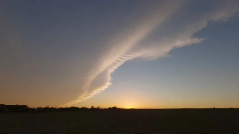 Timelapse of pink sunset Stock Footage 206778634