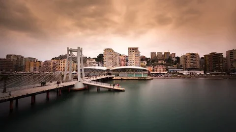 Timelapse of Pista E Re Bridge in Durres Video stock 69800454