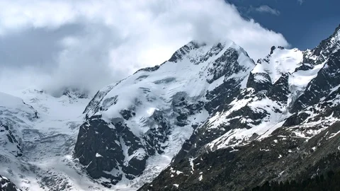 Timelapse Piz Bernina Stock Footage 121994649