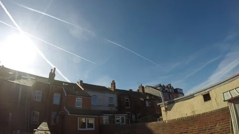 Timelapse of planes from backgarden Stock-Footage 79926330