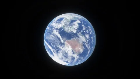 Timelapse of planet Earth rotating on black background. Seamlessly loops Stock Footage 117000460