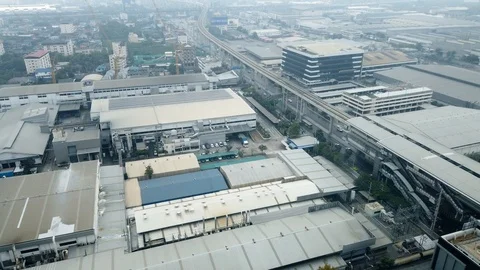 Timelapse of PM 2.5 Air Pollution and Smog in Thailand near BTS sky train Stock Footage 123223979
