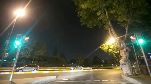 Timelapse point of view driving through the streets Stock Footage 44340489