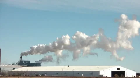 Timelapse-of-pollution Stockbeeldmateriaal 12614975
