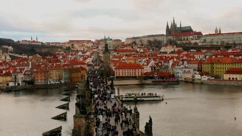 Timelapse ponte carlo praga Vidéo 126090503