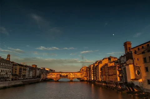 Timelapse of the Ponte Vecchio in Florence 库存影片 71619007