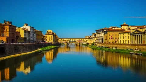 Timelapse of Ponte Vecchio, Florence Stock Footage 129956375