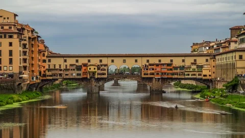 Timelapse of Ponte Vecchio, Florence Stock Footage 129957120