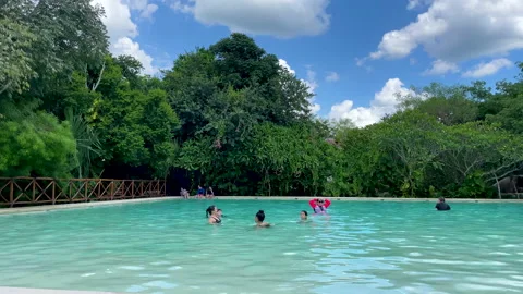 Timelapse at a pool in Yucatan Stock Footage 159604437
