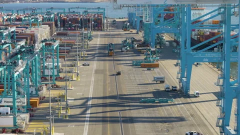 Timelapse of Port Traffic Stock Footage 171594129