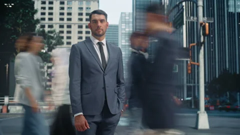 Timelapse Portrait Businessman Stock Footage 295817445