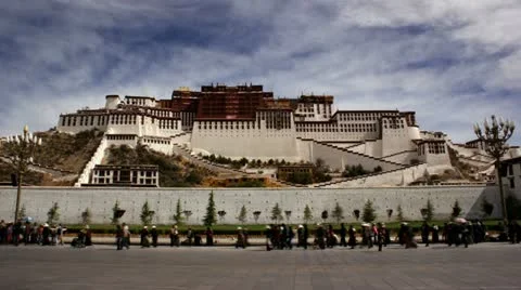 Timelapse Potala Palace Stock Footage 11612380