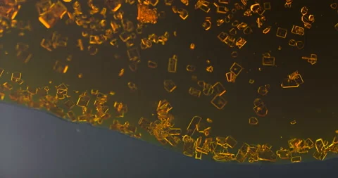 Timelapse of Potassium dichromate crystallization under polarized light Stock Footage 116465488