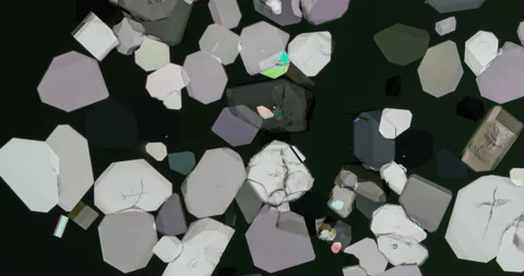 Timelapse of Potassium hydrogen tartrate crystallization under polarized light Stock Footage 116872015