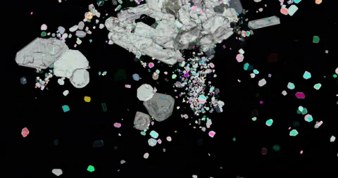 Timelapse of Potassium hydrogen tartrate crystallization under polarized light Stock Footage 116873754