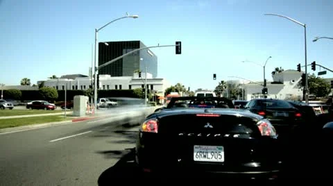 TIMELAPSE POV DOWN SUNSET BL. Stock Footage 10895741