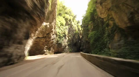 Timelapse POV – Mountain Road Stock Footage 24579484