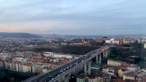 Timelapse of prague towards prague Stock Footage 122355768