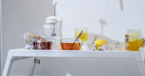 Timelapse of the process of drinking two glasses Stock-Footage 129601305