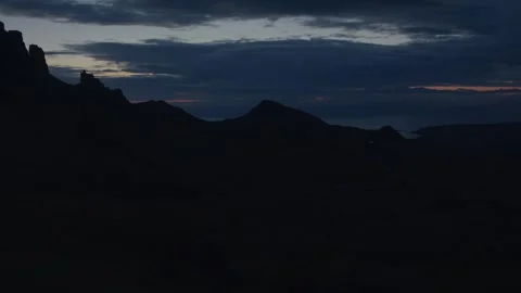 Timelapse from Quiraing (Isle of Skye) view point sunrise to early morning Stock Footage 343558098