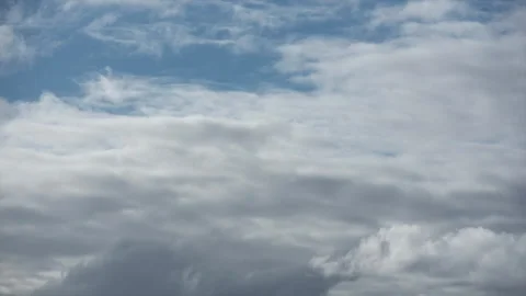 Timelapse of rain clouds daytime blue sky cumulus clouds Stock-Footage 311580778