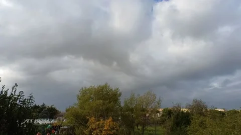 Timelapse of rain clouds just before the thunderstorm 库存影片 166156521