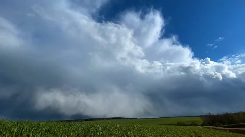 Timelapse of rain clouds over the forest Stock Footage 153041950
