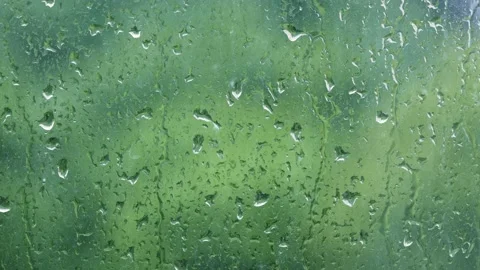 Timelapse rain drops on window. Selective focus on window Stock-Footage 131975865