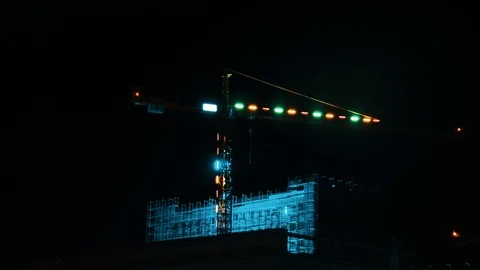 Timelapse Of Rainbow Crane Stock Footage 96241817