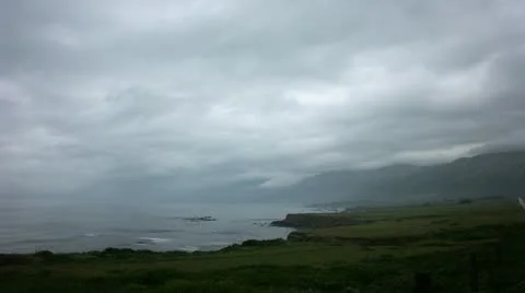 Timelapse rainy coast Stock Footage