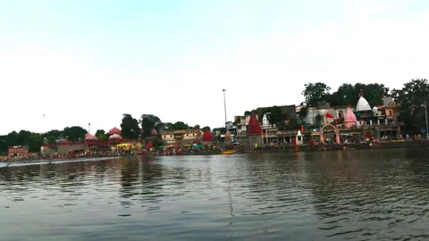 Timelapse of Ram Ghat, Ujjain Stock Footage 331012061