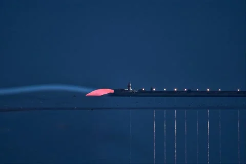 Timelapse of rare summer full blue sturgeon Moon rising over Irish sky Stock Footage 159905950