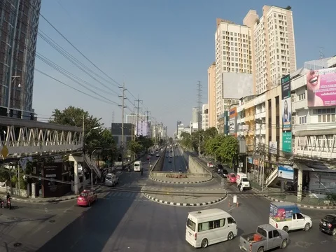 Timelapse of Ratchada Road, Bangkok Stock Footage 77764803