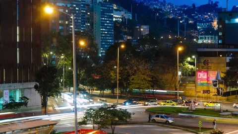 Timelapse recording of traffic at a roundabout Stock Footage 239415925