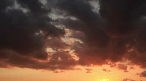 Timelapse Red Clouds 4k NTSC Stock Footage 7761488