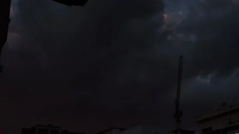 TimeLapse of Red Clouds to Dark Night Stock Footage 219633222