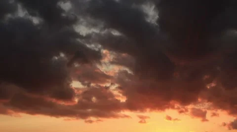 Timelapse Red Clouds HD NTSC Stock Footage 7761495