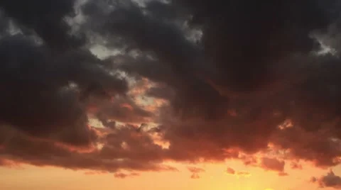 Timelapse Red Clouds HD PAL Stock Footage 7761501