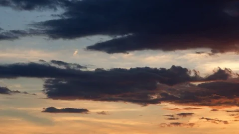 Timelapse red clouds at sunset Stock Footage 84455628