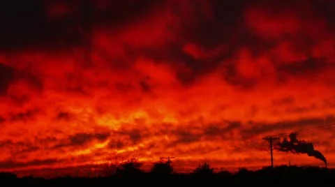Timelapse red sky Stockbeeldmateriaal 11605663