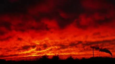 Timelapse red sky Video stock 11605668
