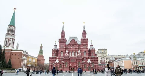 Timelapse on Red Square with the Kremlin Stock-Footage 129535723