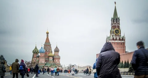 Timelapse on Red Square with the Kremlin Stock-Footage 129535730