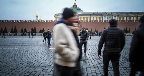 Timelapse on Red Square with the Kremlin Stock-Footage 129535749