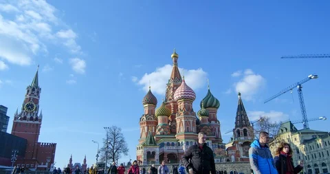 Timelapse on Red Square with the Kremlin Stock-Footage 129535764