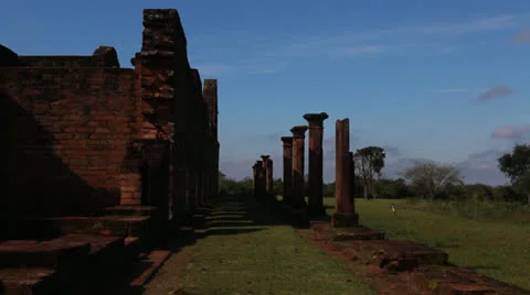 Timelapse The Reduction  Jesús de Tavarangüe in Paraguay Vídeo Stock 24760127