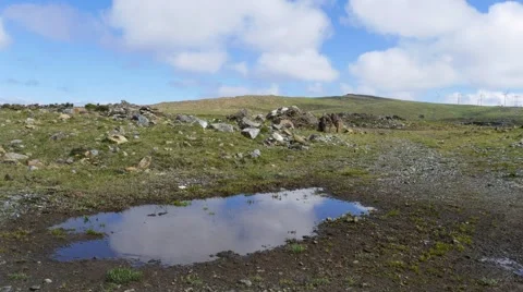 Timelapse reflection in a puddle 스톡 동영상 63144550