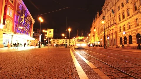 Timelapse of the Republic Square in Prague Stock Footage 41974841