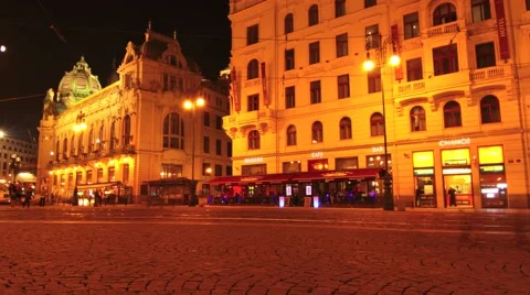 Timelapse of the Republic Square in Prague Stock Footage 46868693