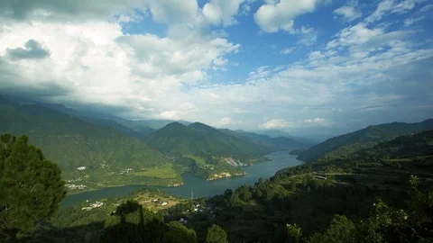 Timelapse of  a reservoir Stock Footage 112980555